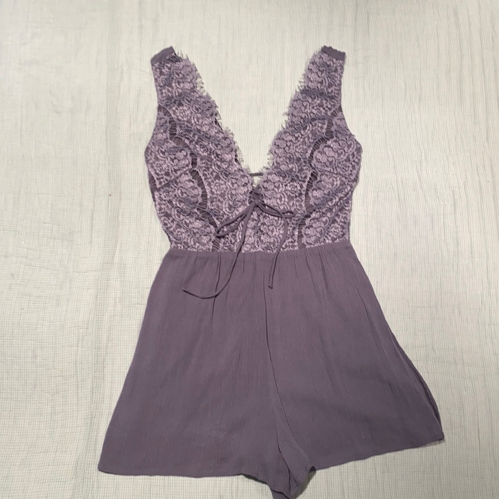 Charlotte Russe gray romper